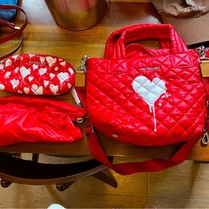 MZ Wallace graffiti heart bundle set